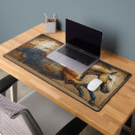 Surreal Horse Wall Mural - Equestrian Theme Desk Mat<br><div class="desc">Transform your workspace with this captivating desk mat featuring a majestic horse leaping from a weathered wall mural. Perfect for horse lovers,  this extended mouse pad serves as both a functional tool and a striking piece of desk decor. Equestrian Themed Desk Mat - Surreal Horse Wall Mural.</div>