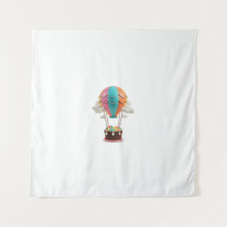 Surreal Hot Air Balloon Birthday Cake with Floatin Tapestry