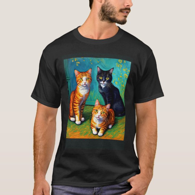 Surreal Impressionistic Cat Impressionism Cats  11 T-Shirt (Front)