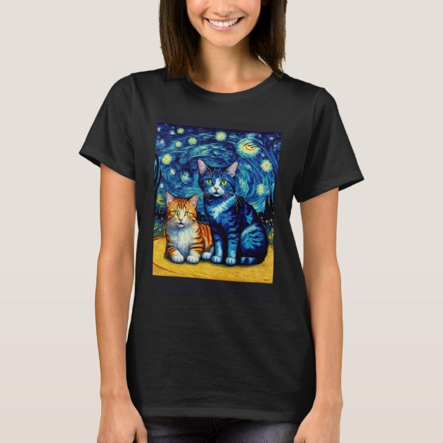 Surreal Impressionistic Cat Impressionism Cats  1 T-Shirt (Front)