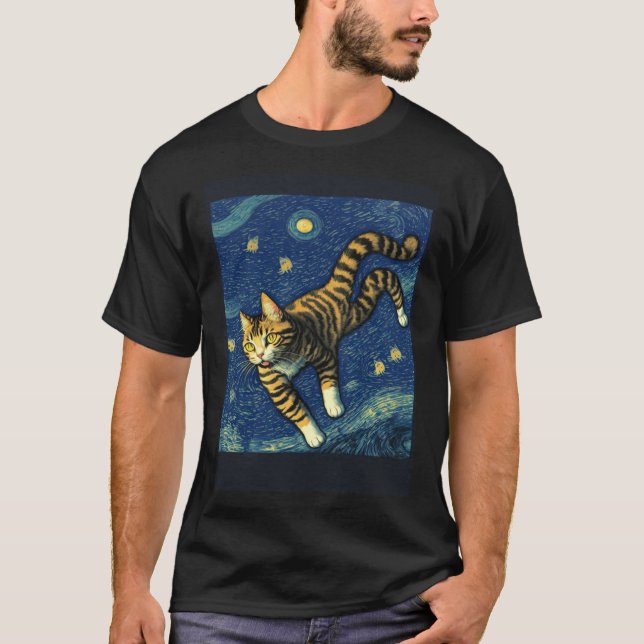 Surreal Impressionistic Cat Impressionism Cats T-Shirt (Front)