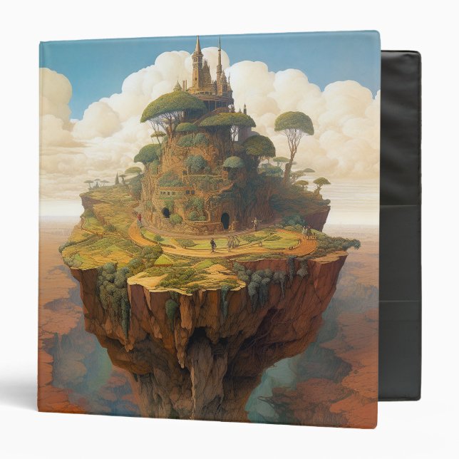 Surreal Island Landscape Fantasy Art Binder (Front/Inside)