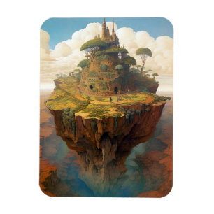 Surreal Island Landscape Fantasy Art Magnet