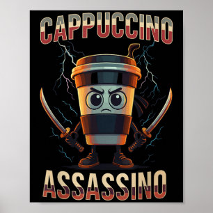 Surreal Italian Brainrot Cappuccino Ino Funny Meme Poster