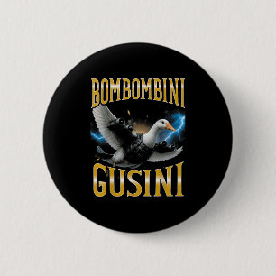 Surreal Italian Brainrot Meme Bombombini Gusini Fu 2 Inch Round Button