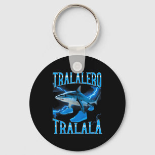 Surreal Italian Brainrot Meme Tralalero Tralala Fu Keychain