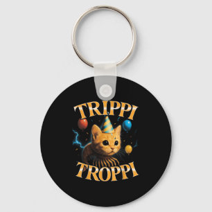 Surreal Italian Brainrot Meme Trip Trop Funny Birt Keychain