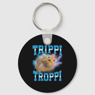Surreal Italian Brainrot Meme Trippi Troppi Cat Fu Keychain