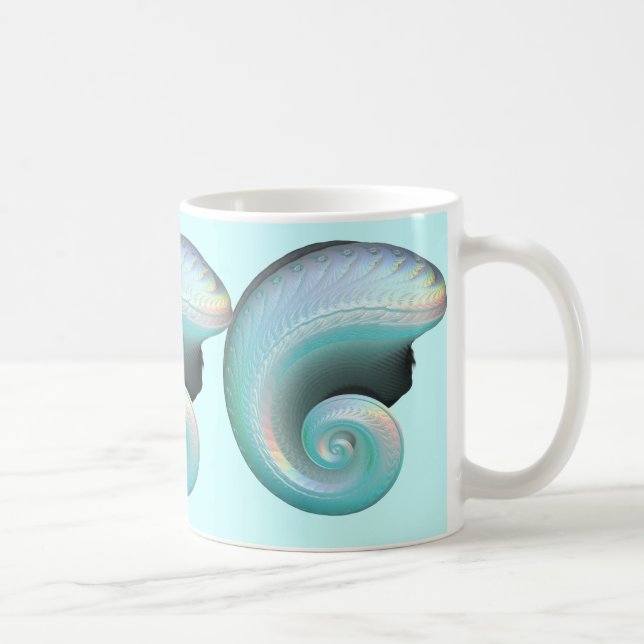 Surreal Jade Rainbow Shell Coffee Mug (Right)