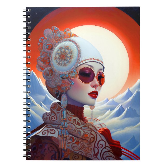 Surreal Lady Fantasy Art Notebook (Front)