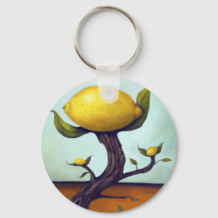 Surreal Lemon Tree Keychain