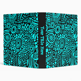 Surreal Life (1.0in) - Black on Cyan Binder