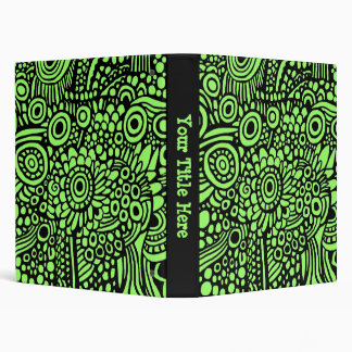 Surreal Life (1.0in) - Black on Green 99FF66 Binder