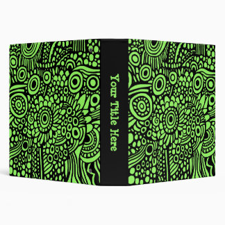 Surreal Life (1.5in) - Black on Green 99FF66 Binder