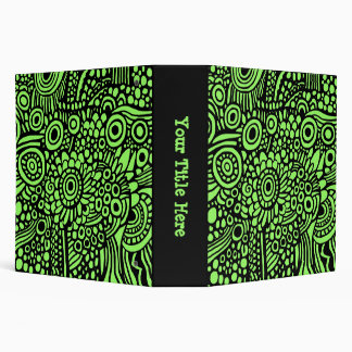 Surreal Life (2.0in) - Black on Green 99FF66 Binder