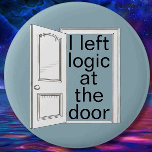 Surreal logic party, modern surrealism 2 inch round button