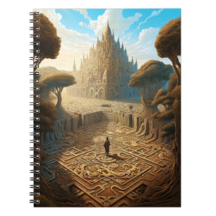 Surreal Maze Castle Landscape Fantasy Art Notebook