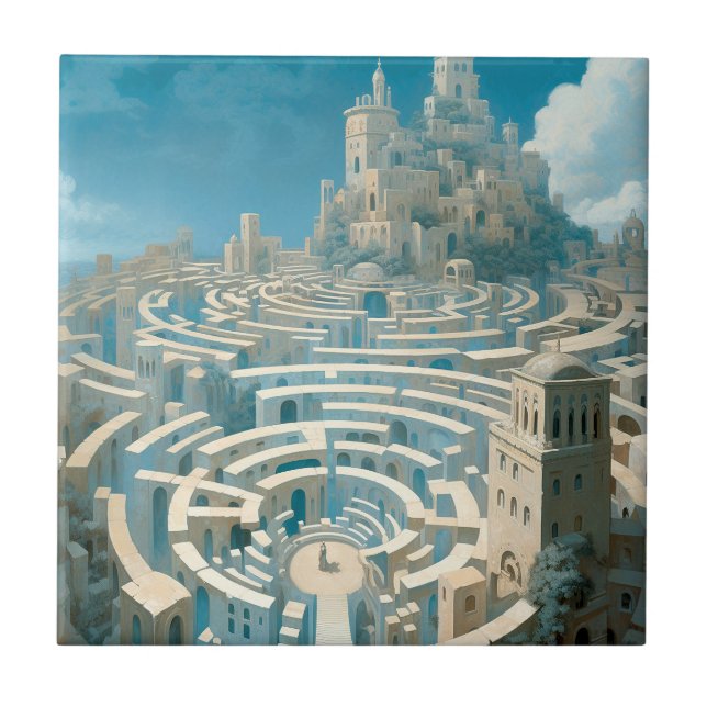 Surreal Maze City Tile (Front)