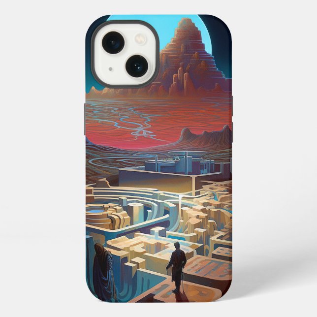 Surreal Maze Landscape iPhone Case (Back)