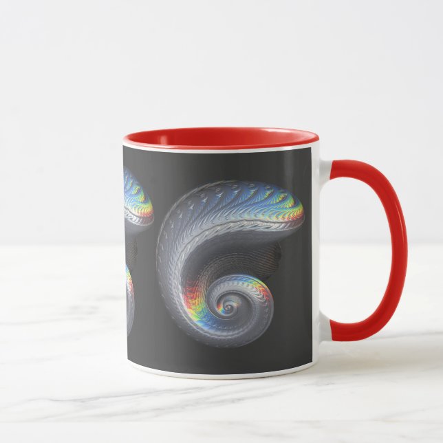 Surreal Metalic Fossil Mug (Right)