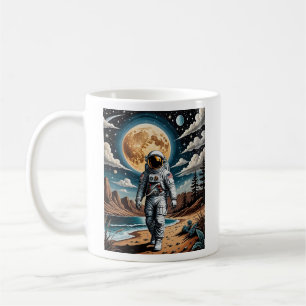 Surreal Moon Astronaut Landscape T Shirt Coffee Mug