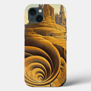 Surreal Mountain City Fantasy Art iPhone 13 Case