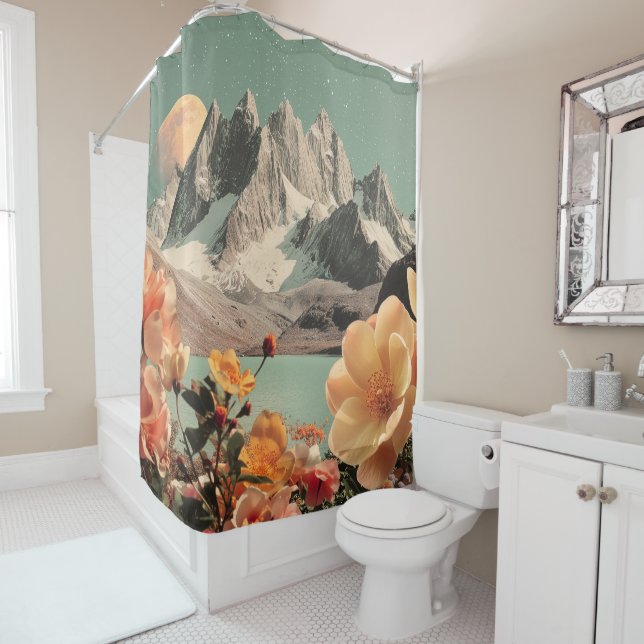 Surreal Mountain Landscape With Blooming Flowers (In Situ)