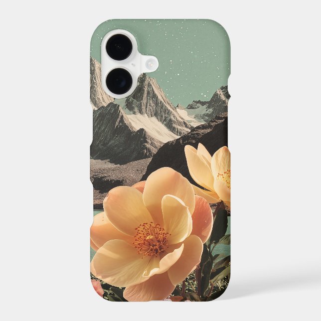 Surreal Mountain Landscape With Blooming Flowers (Back)