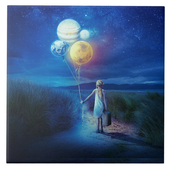 Surreal Moving to Her Future  Tile (Front)