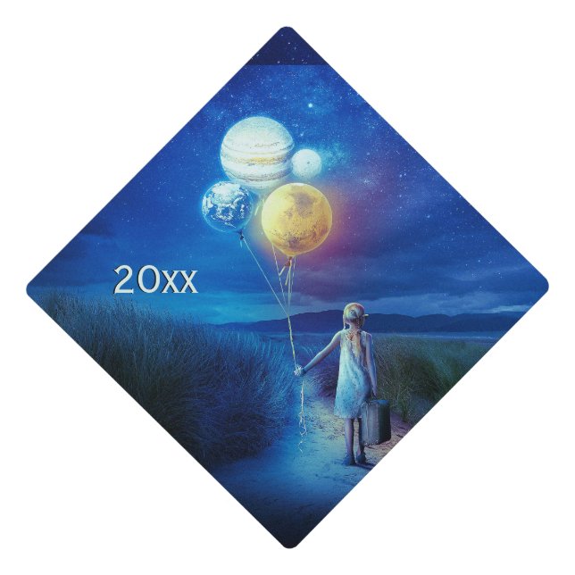 Surreal Moving to Her Future  Year Graduation Cap Topper (Front)