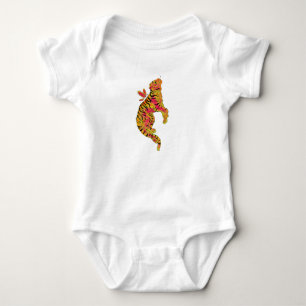 Surreal Neon Tiger Baby Bodysuit
