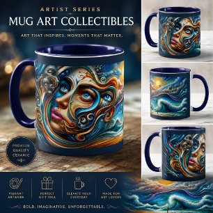 Surreal Ocean Dreamscape Abstract Art Coffee Mug