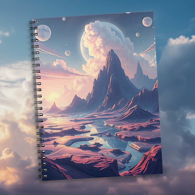 Surreal Otherworldly Landscape Magical World  Notebook (Creator Uploaded)