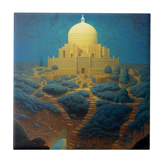 Surreal Palace Landscape Tile (Front)