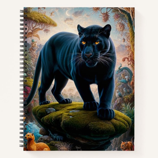 Surreal Panther Safari Notebook (Front)