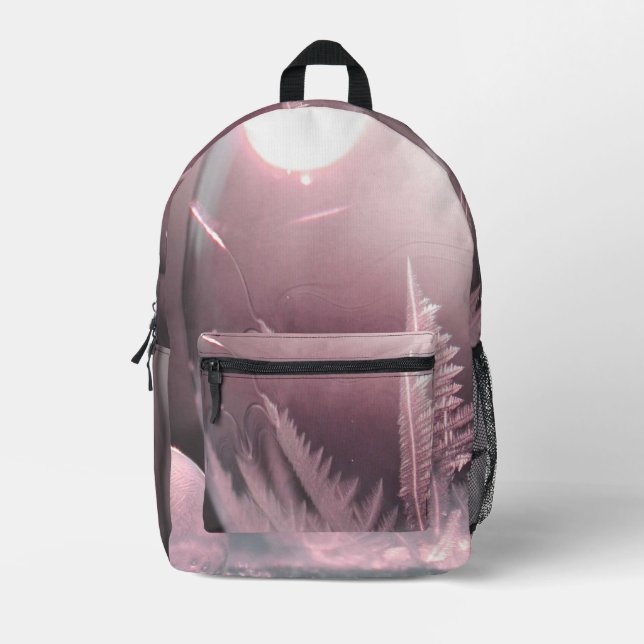 Surreal Pink Landscape  Printed Backpack (Front)