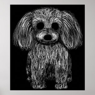 Surreal Poodle Poster