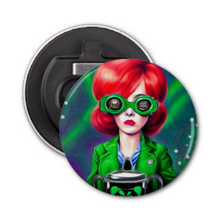 Surreal Pop St. Patrick’s Day Beer Goggles Girl Bottle Opener