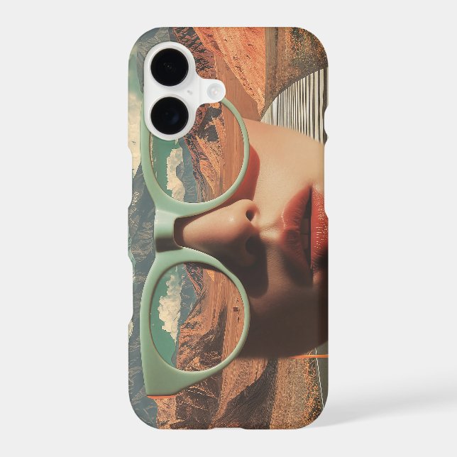 Surreal Portrait With Glasses Reflecting Desert (Back)