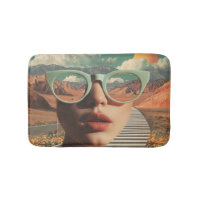 Surreal Portrait With Glasses Reflecting Desert