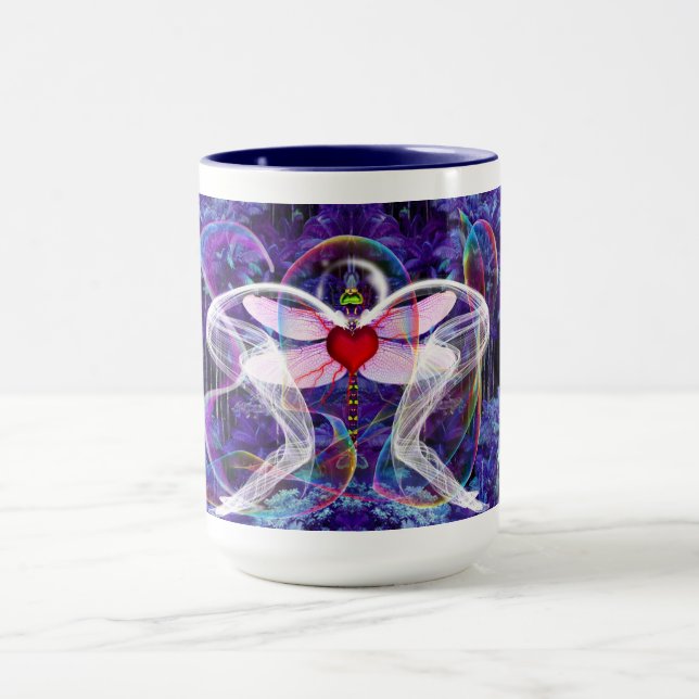 Surreal Psychedelic Dragon Fly Mug (Center)