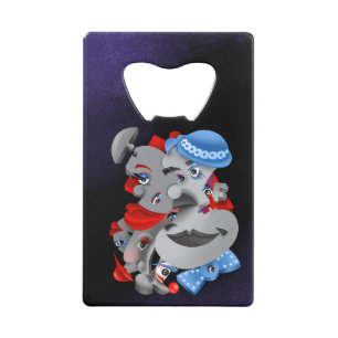 Surreal Puzzle Faces Bottle Opener Credit Card Bottle Opener