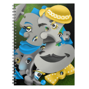 Surreal Puzzle Faces Notebook