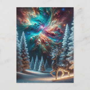 Surreal Reindeer Postcard