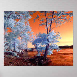 Surreal riverscape poster