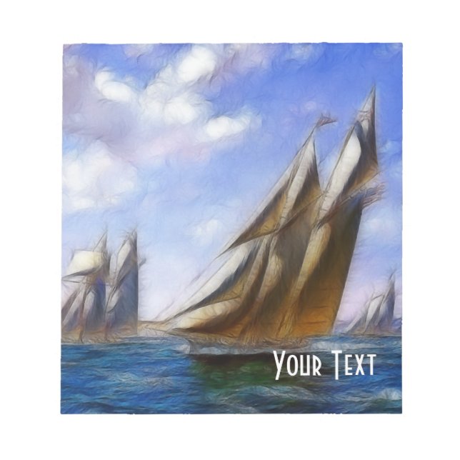Surreal Sailing Ships Notepad (Front)