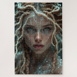 Surreal Salt Muse with Crystallized Salt Braids Jigsaw Puzzle