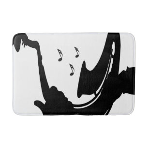 Surreal Saxophone Play Bath Mat