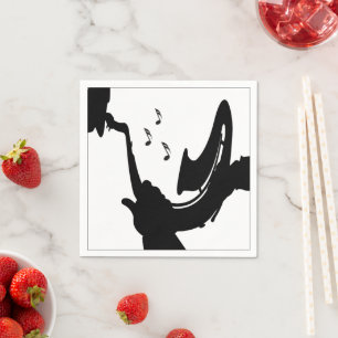 Surreal Saxophone Play Napkin