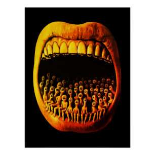 Surreal Scream Dark Expressionist Horror Figur Poster